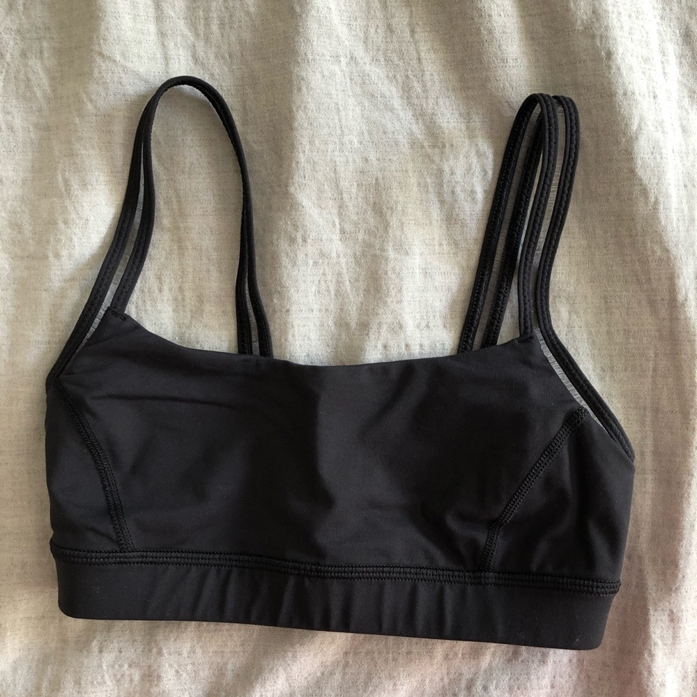 Lululemon “Straight Up” black sports bra